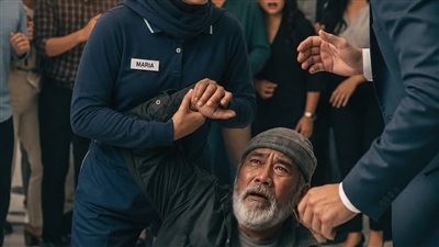 تظاهر بأنه متسوّل في مول يملكه… لكن ما فعلته عاملة النظافة قلب الموازين بالكامل