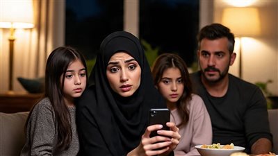 كنت قاعدة مع أهلي 